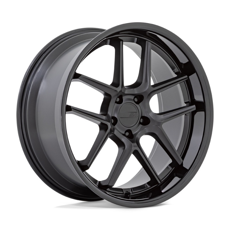 American racing AR942 BISHOP MATTE BLACK W/ GLOSS BLACK LIP