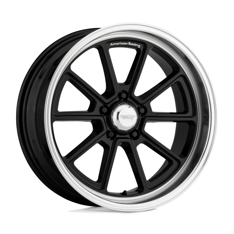American racing VN510 DRAFT GLOSS BLACK W/ DIAMOND CUT LIP