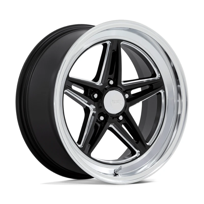 American racing VN514 GROOVE GLOSS BLACK W/ DIAMOND CUT LIP