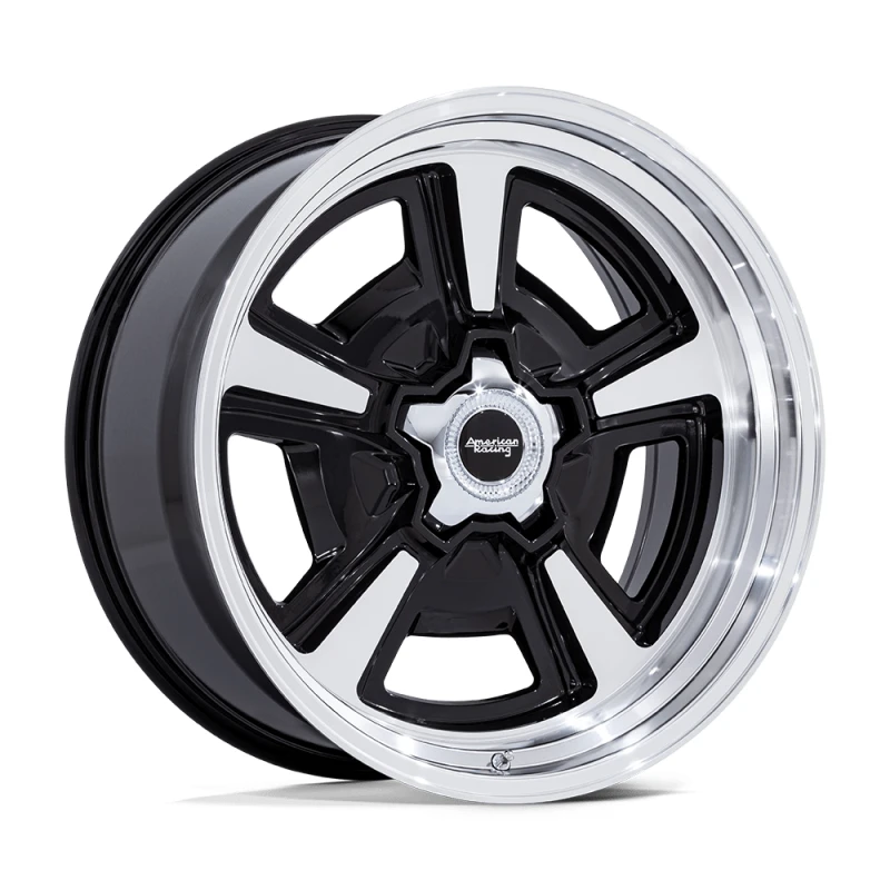 American racing VN517 MARAUDER GLOSS BLACK MCH W/ DIA-CUT LIP