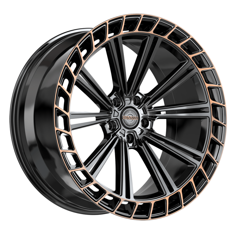 Arvano AVX-103 Gloss Black & Brushed Bronze Ring