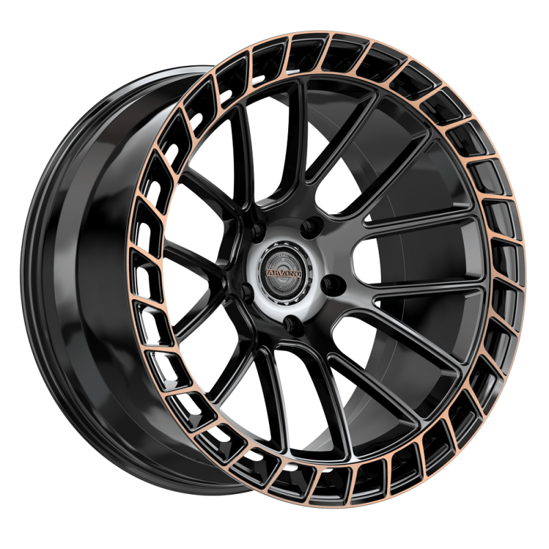 Arvano AVX-104 Gloss Black & Brushed Bronze Ring