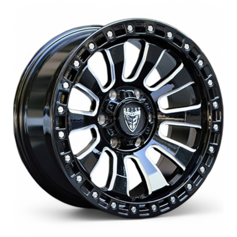 BEAST 9605 Gloss Black w/ Milled Spokes