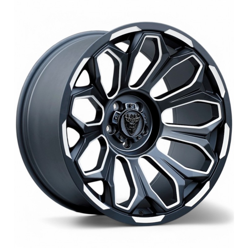 BEAST 9628D Matte Black w/ Milled Spokes