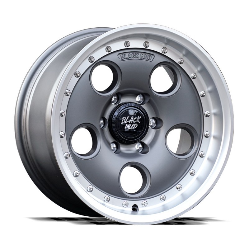 Black Mud M650 Matte Gunmetal/Machined lip