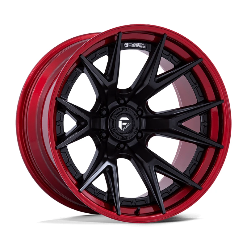 FUEL FC402 CATALYST MATTE BLACK W/ CANDY RED LIP