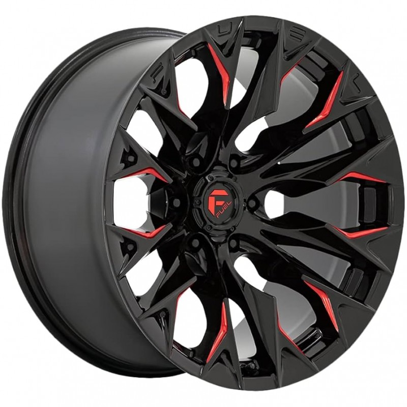 FUEL D823 FLAME GLOSS BLACK MILL W/ CANDY RED