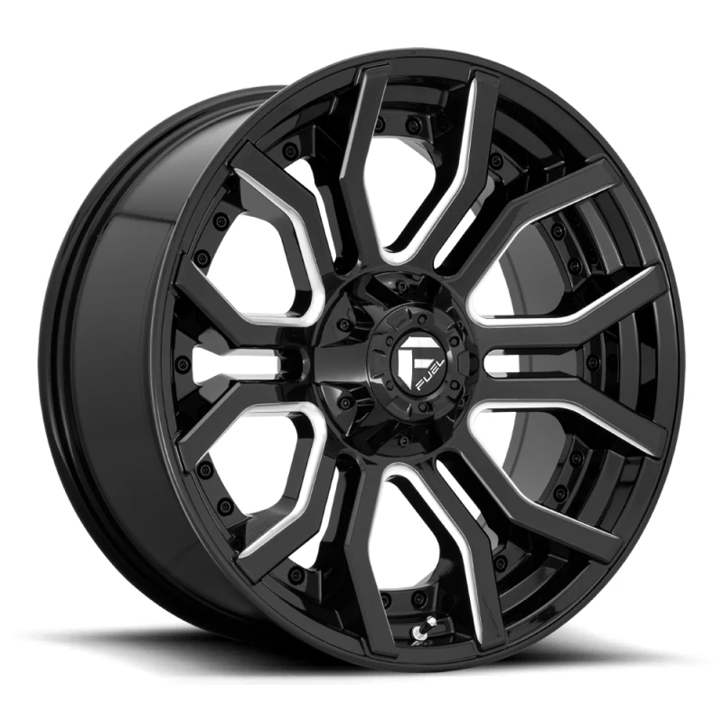 FUEL D711 RAGE GLOSS BLACK MILLED
