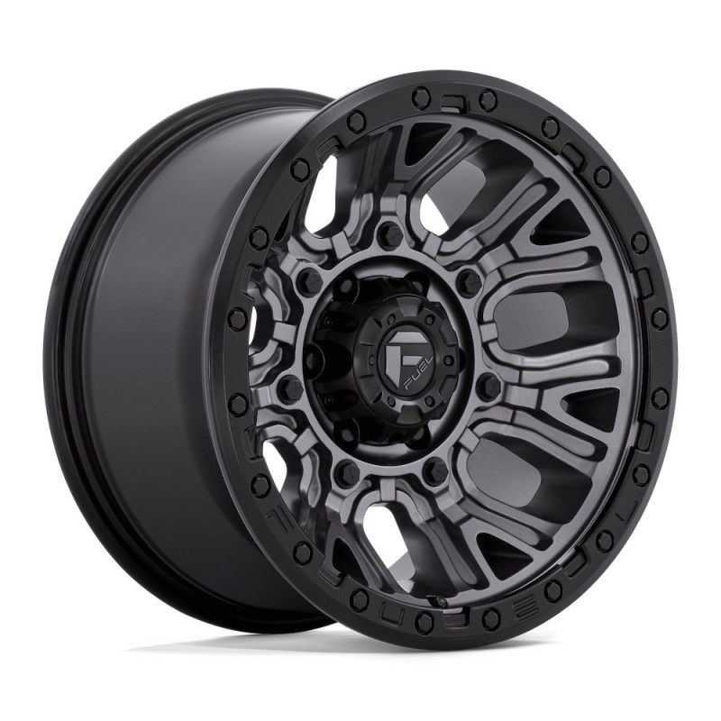 FUEL D825 TRACTION MATTE GUNMETAL W/ BLACK RING