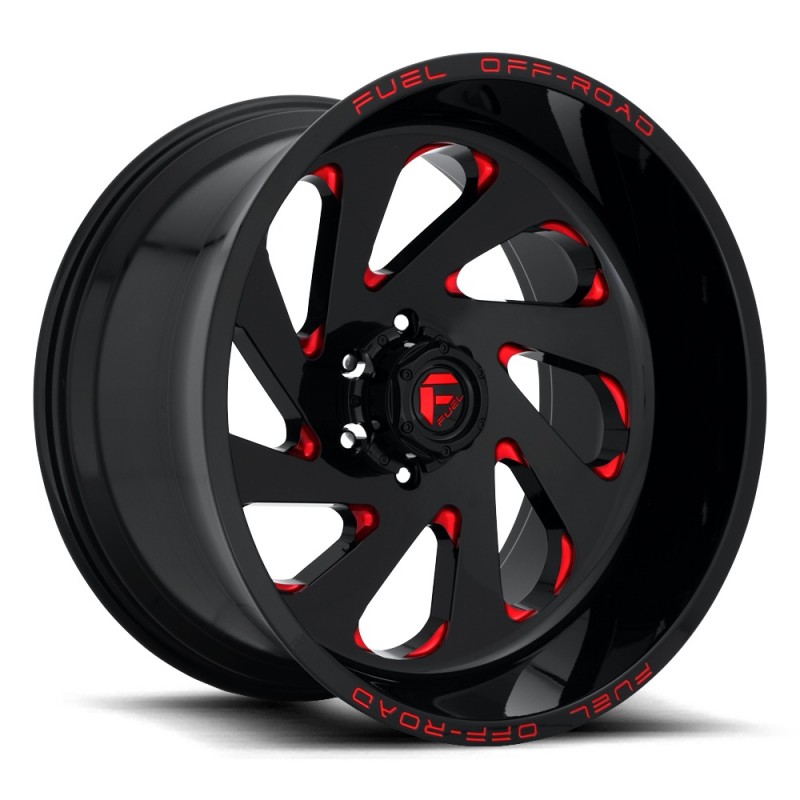 FUEL D638 VORTEX GLOSS BLACK RED TINTED CLEAR