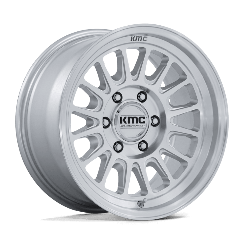 KMC KM733 IMPACT FFT GLOSS SILVER W/ MACHINED FACE