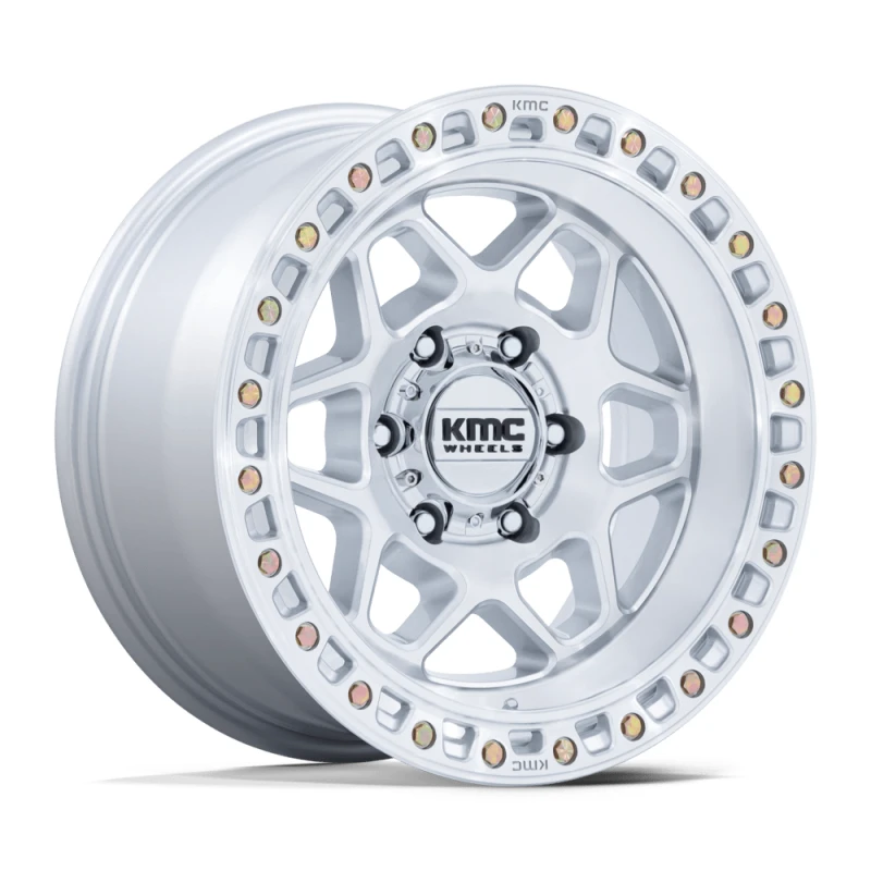 KMC KM553 TORX GLOSS SILVER W/ MACHINED FACE