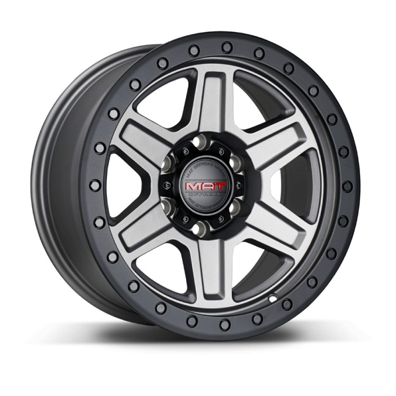 MAT Offroad 6989 Matte gunmetal/W Black Lip Edge