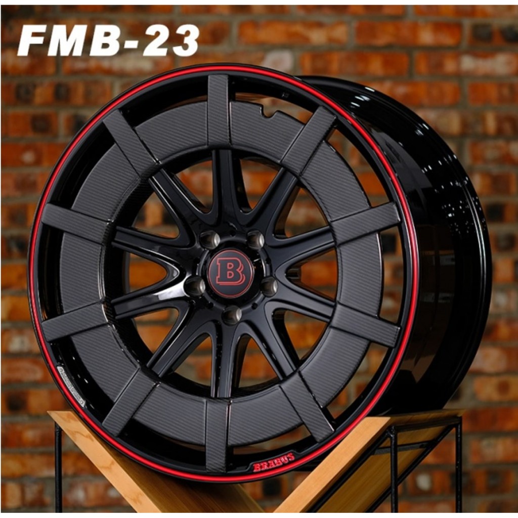 Кованые диски FMB-23 BLACK+RED+CARBON