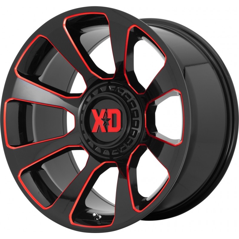 XD Series XD854 REACTOR GLOSS BLACK MILLED W/ RED TINT
