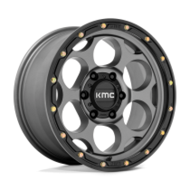 KMC KM541 DIRTY HARRY SATIN GRAY W/ BLACK LIP