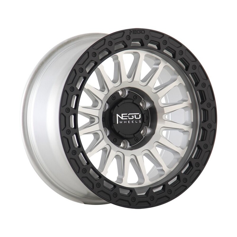 NEGU NEGU12 Silver Machined Face+Matte Black Lip