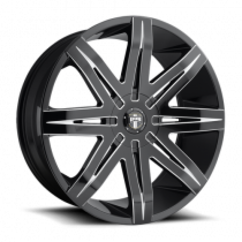 DUB S227 STACKS GLOSS BLACK MILLED