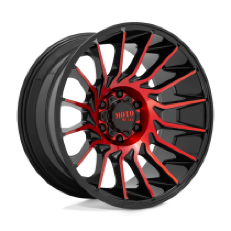Moto Metal MO807 GLOSS BLACK MACH W/ RED TINT
