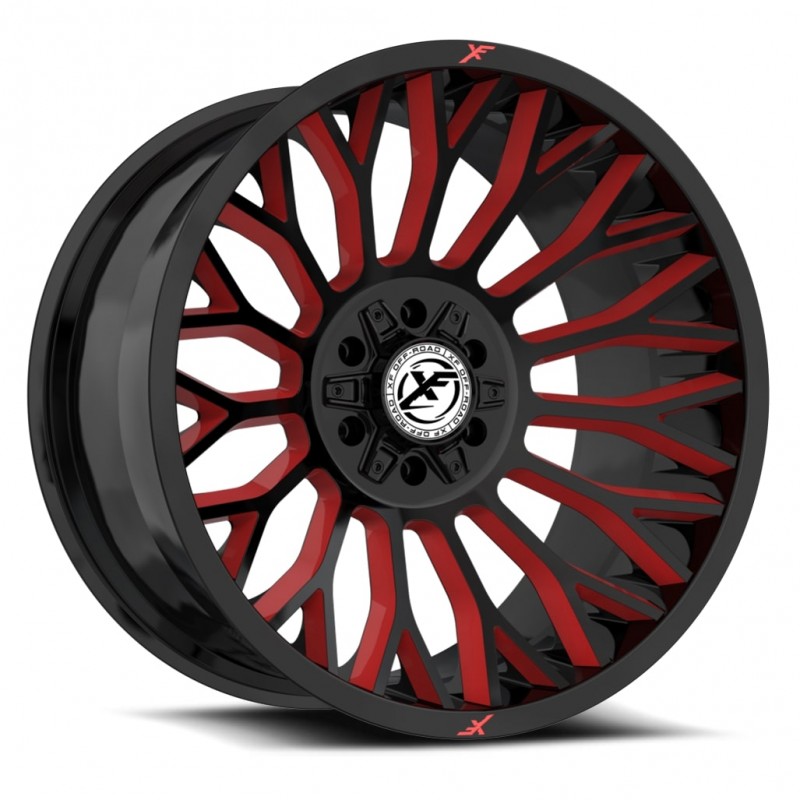 XF Off-Road XF-237 Gloss Black & Red Milled