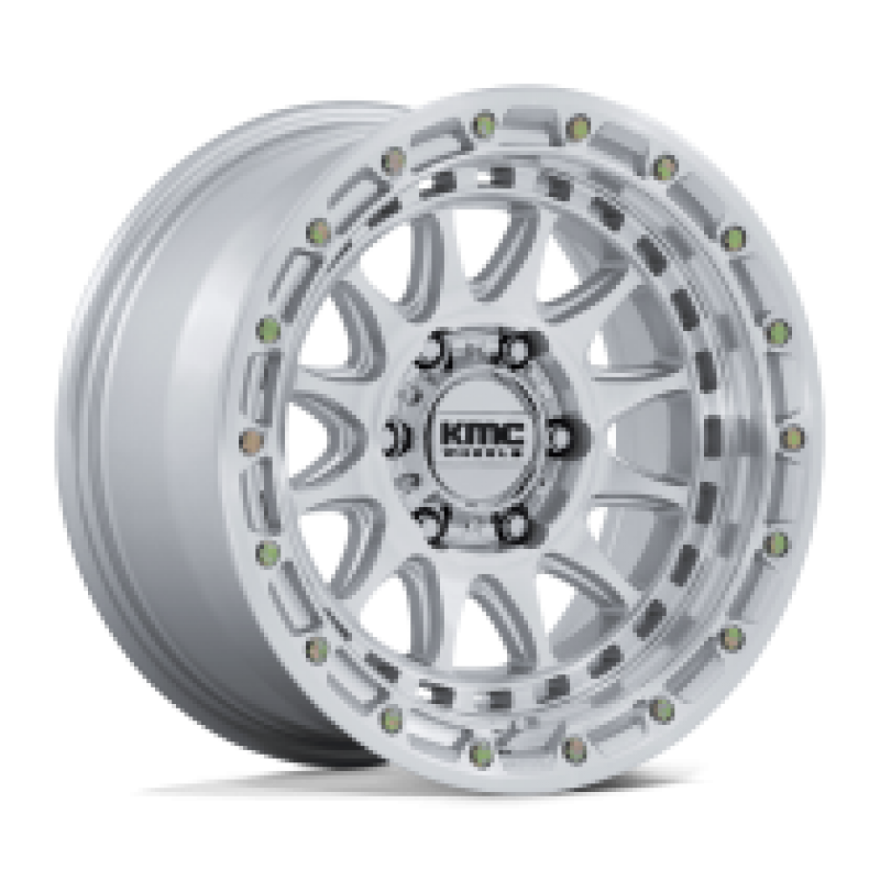 KMC KM556 CRUX GLOSS SILVER W/ MACHINED FACE