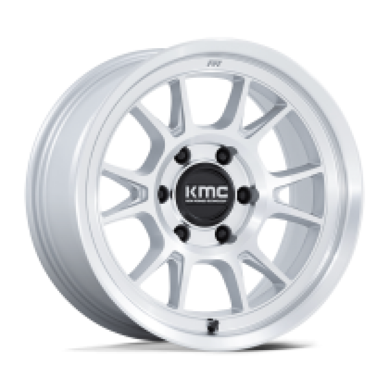 KMC KM729 RANGE GLOSS SILVER W/ MACHINED FACE