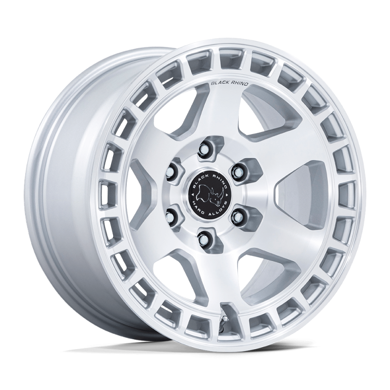 Black Rhino BR022 BAHARI GLOSS SILVER W/ MACHINED FACE