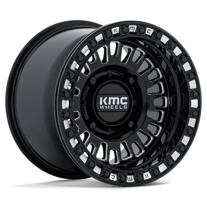 KMC KS242 AZTEC UTV BEADLOCK GLOSS BLACK MILLED