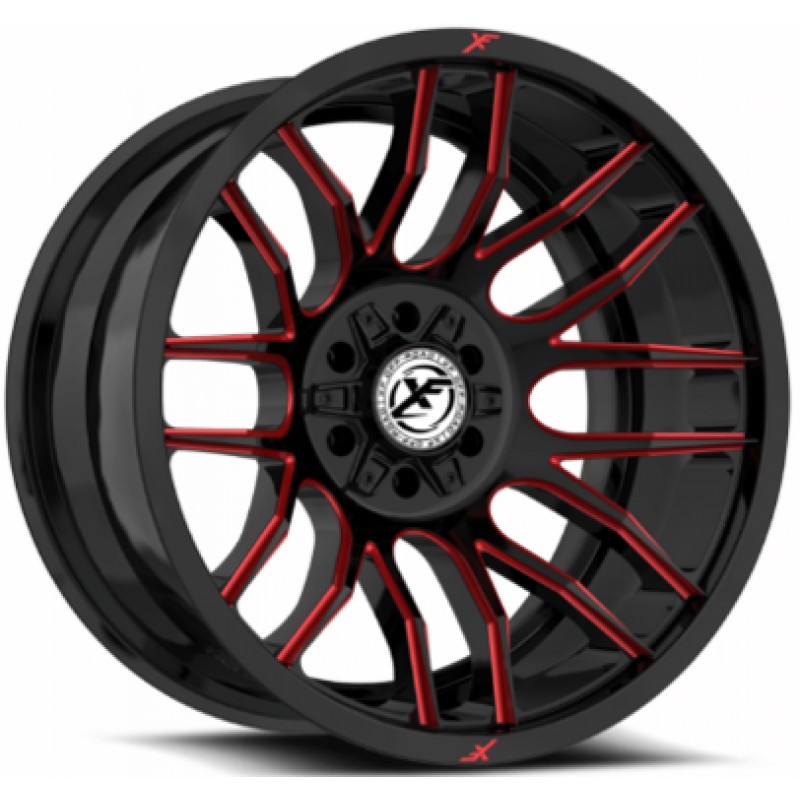 XF Off-Road XF-232 Gloss Black & Red Machined
