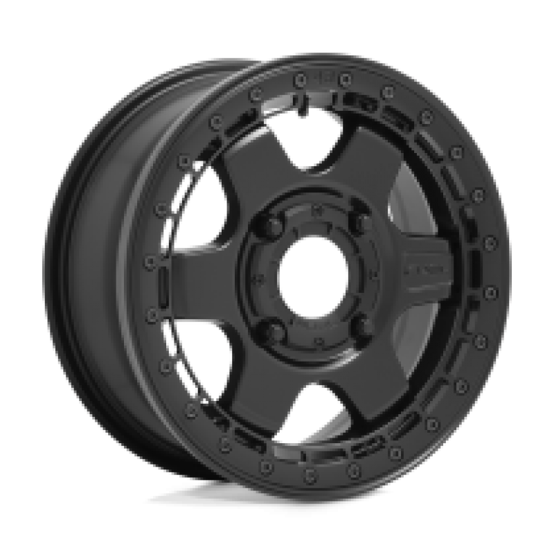 Fuel UTV D922 BLOCK UTV BEADLOCK MATTE BLACK W/ BLACK RING