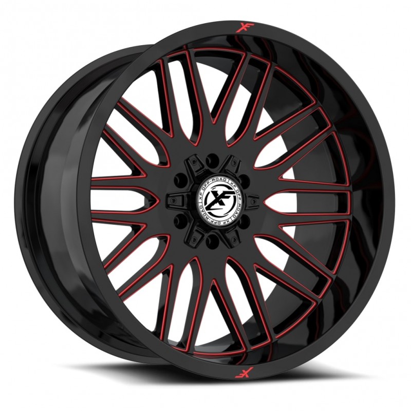 XF Off-Road XF-240 Gloss Black & Red Milled