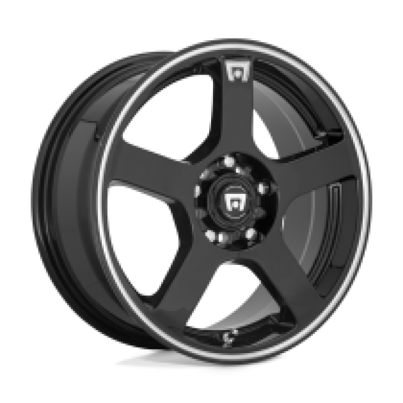 Motegi MR116 FS5 GLOSS BLACK W/ MACHINED FLANGE
