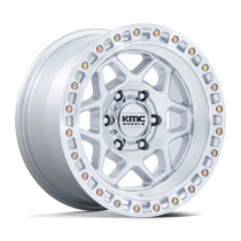 KMC KM553 TORX GLOSS SILVER W/ MACHINED FACE
