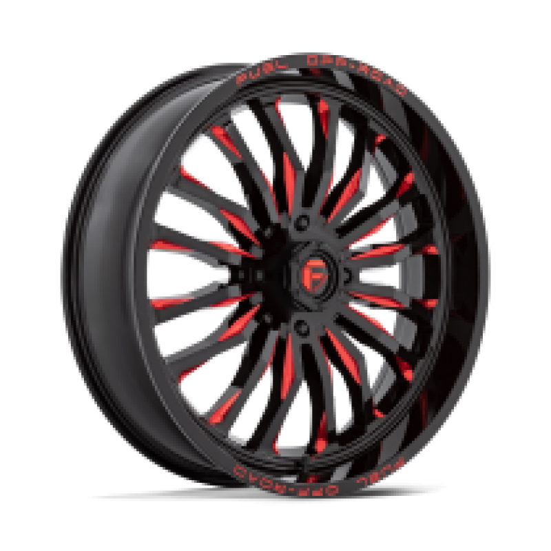 Fuel UTV D822 ARC UTV GLOSS BLACK MILLED RED