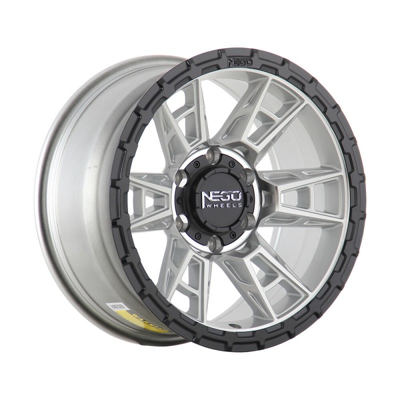 NEGU NEGU10 Silver Machined Face+Matte Black Lip