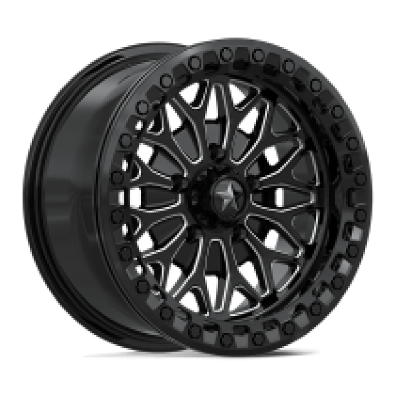 MA53 BOLO UTV BEADLOCK GLOSS BLACK MILLED 5x114.3 15R 7 72.56 10