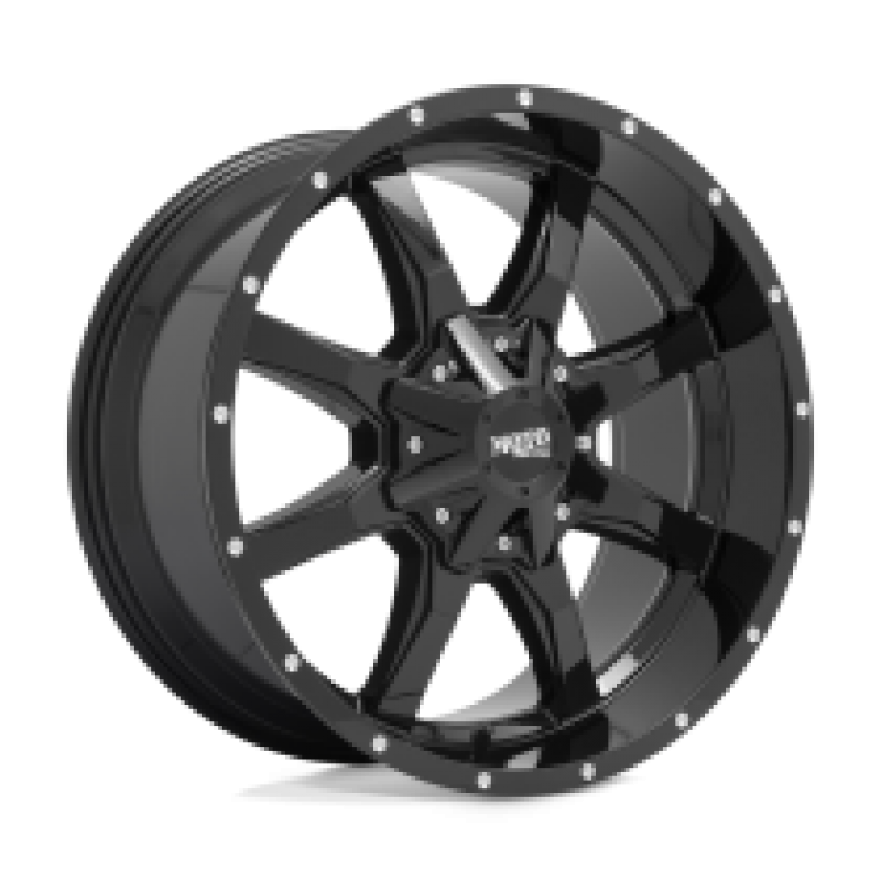 Moto Metal MO970 GLOSS BLACK W/ SPOT MILLED LIP