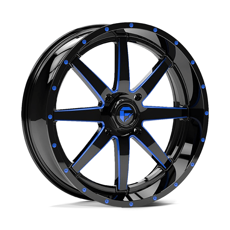 Fuel UTV D651 MAVERICK GL-BLK MILLED W/ BLUE ACCENT