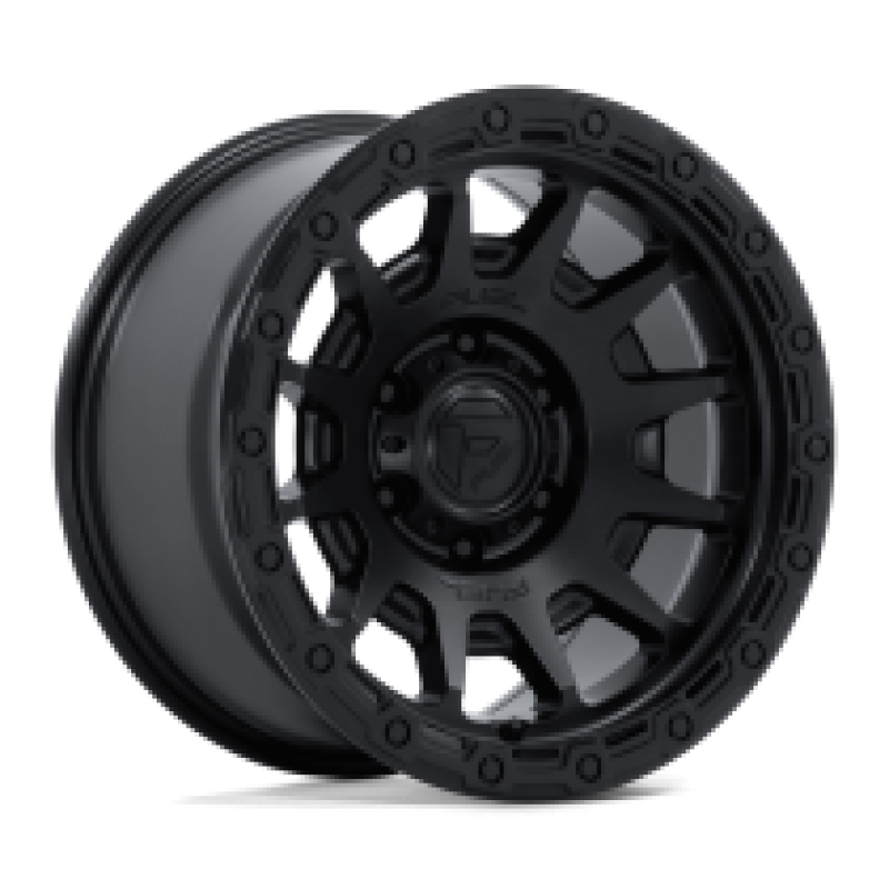 FUEL FC884 FORTRESS MATTE BLACK W/ GLOSS BLACK LIP