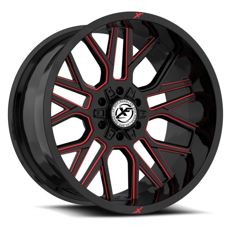 XF Off-Road XF-235 Gloss Black & Red Milled