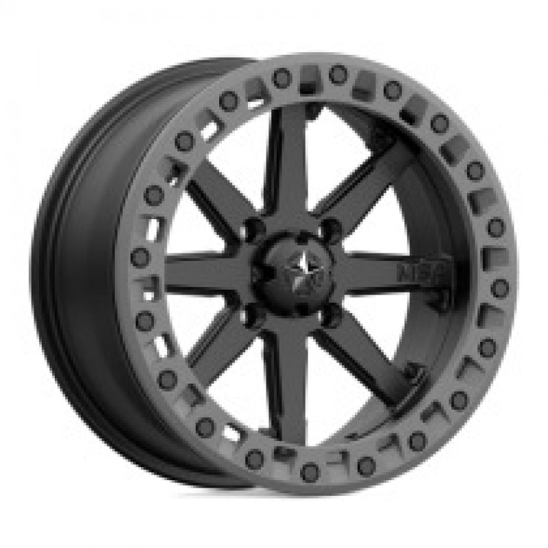 M31 LOK2 BEADLOCK SATIN BLACK W/ MATTE GRAY RING 4x137 16R 7 112.1 BNK