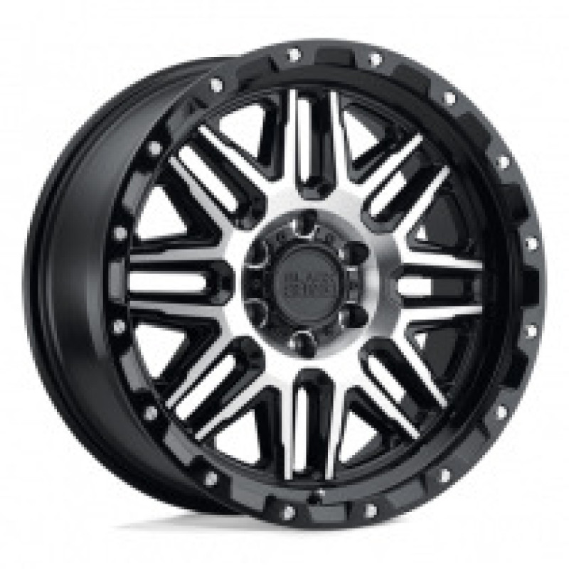 Black Rhino ALAMO GLOSS BLACK W/ MACHINED FACE & STAINLESS BOLTS