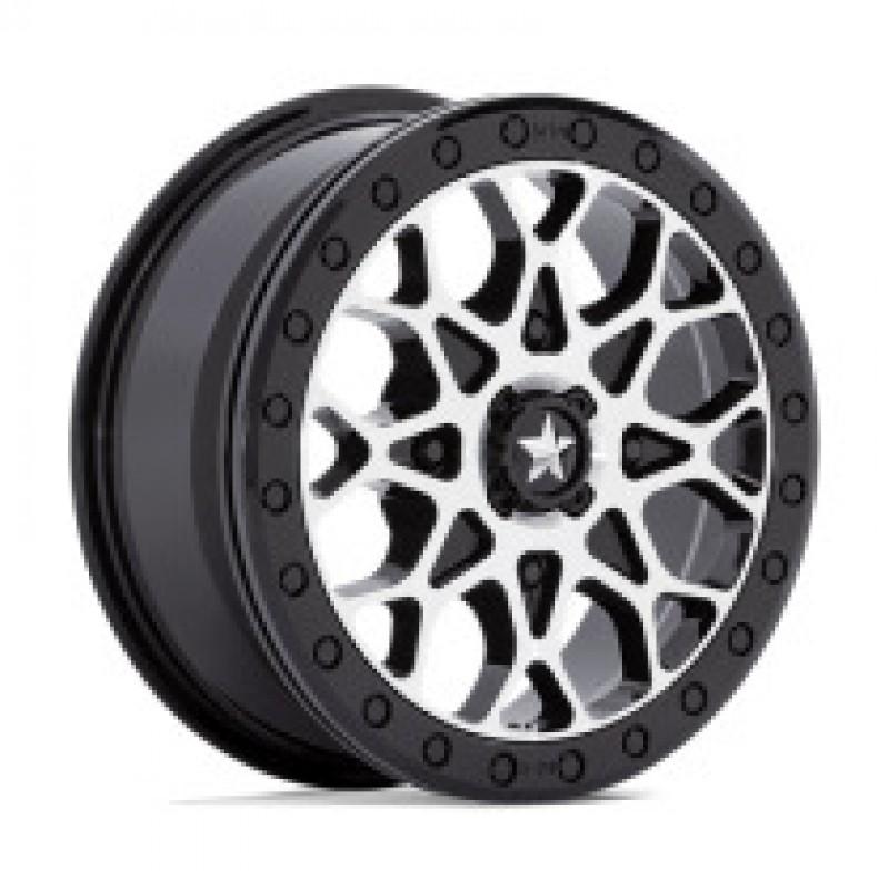 M48 PORTAL BEADLOCK GLOSS BLACK MACHINED W GB RING 4x110 15R 6 86 38