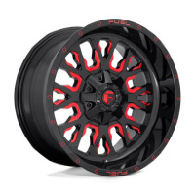 FUEL D612 STROKE GLOSS BLACK RED TINTED CLEAR