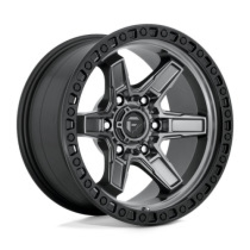 FUEL D698 KICKER MATTE GUN METAL BLACK BEAD RING