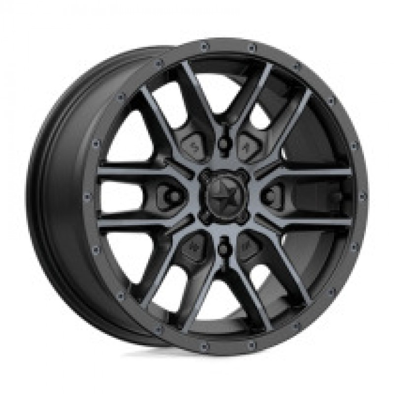 M43 FANG SATIN BLACK W/ TITANIUM TINT 4x110 15R 7 86 38