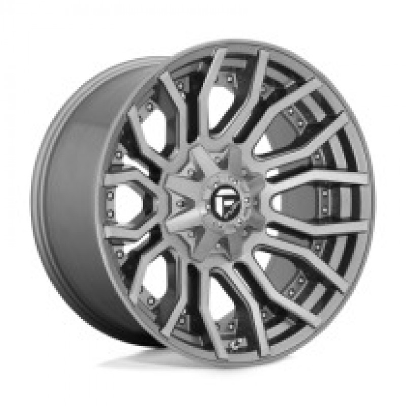 FUEL D713 RAGE PLATINUM BRUSHED GUN METAL TINTED CLEAR