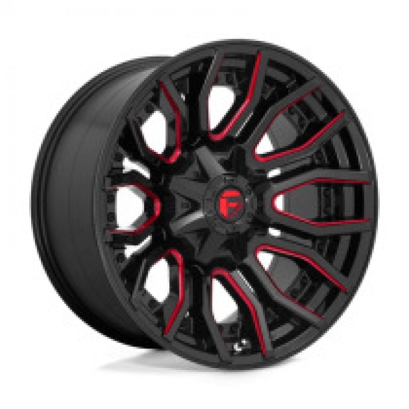 FUEL D712 RAGE GLOSS BLACK RED TINTED CLEAR