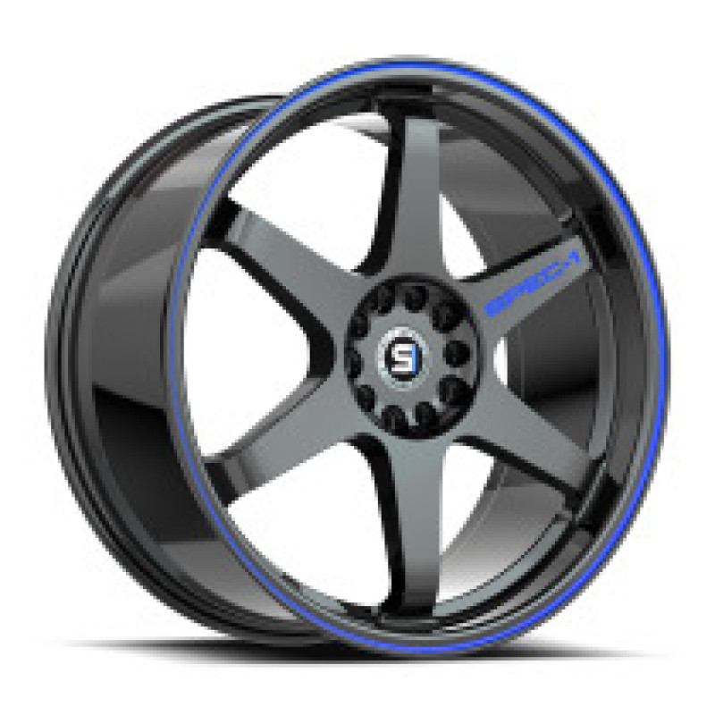 Spec-1 SPT-33 Gloss Black & Blue Line