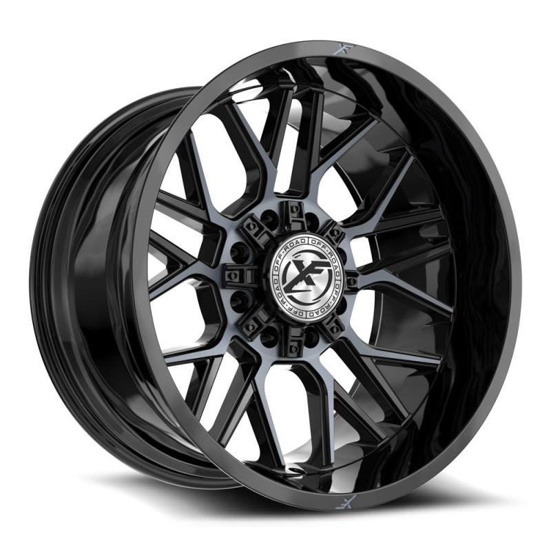 XF Off-Road XF-235 Gloss Black & Machined Titanium Double Dark Tint